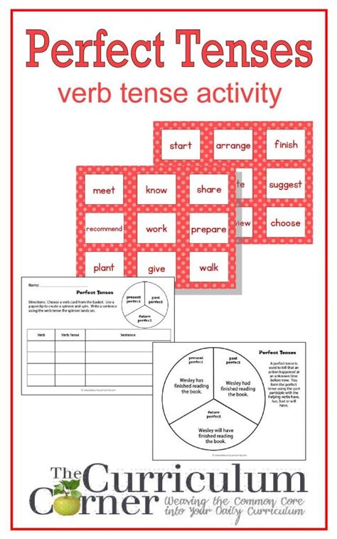 Mastering Perfect Verb Tenses Free Activity From The Curriculum Corner