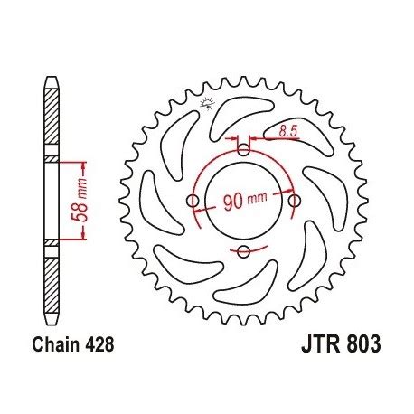 Couronne Jt Sprockets Dents Acier Ultra Light Anodis Dur Pas