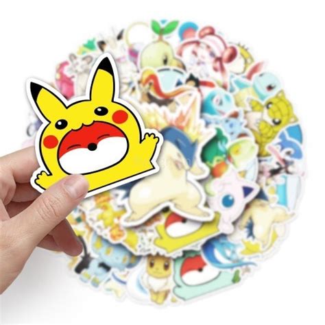 Pokemon Pikachu Naklejki Sztuk Wodoodporne Szad W Ksi Y Kup