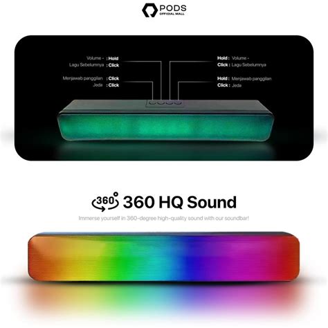 Jual Ase643 New Release Thepods Soundbar Bluetooth Speaker F 560led