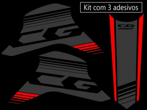 Adesivo Cg Fan Tanque Lat Gravata Fp Parcelamento Sem Juros