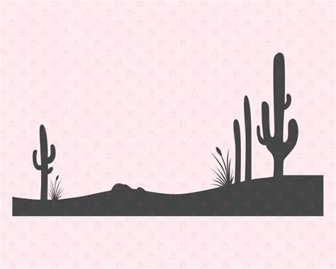 Desert Landscape Svg Mojave Desert Svg Western Svg Arizona A Landscape