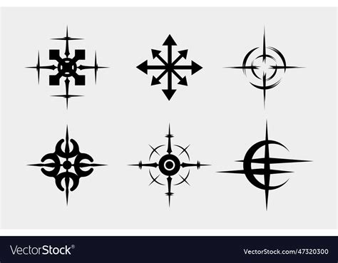 Arrow compass Royalty Free Vector Image - VectorStock