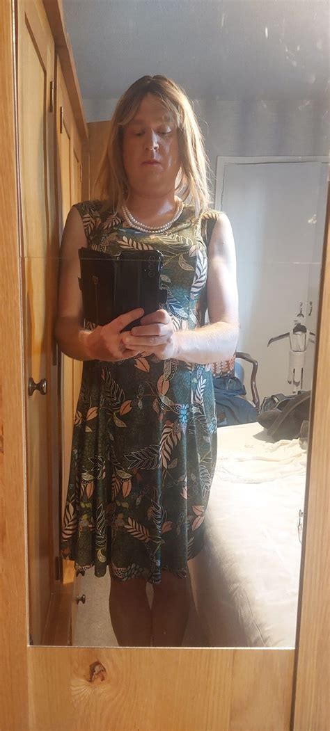 Hot Blonde In Green Crossdresser Heaven