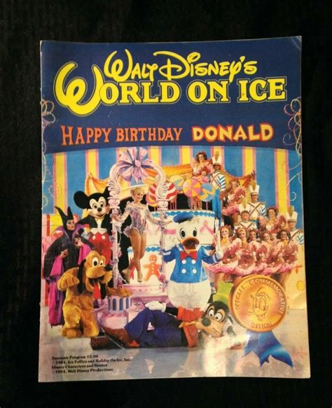 1984 Walt Disney World On Ice Happy Birthday Donald Souvenir Program