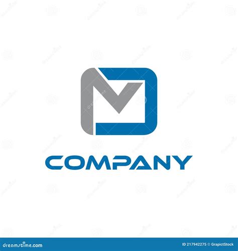 Letter O And M Incorporated Monogram Initial Logo Design Stock Vector