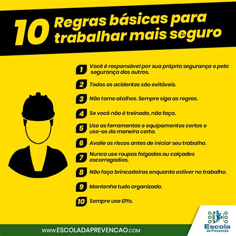 Regras B Sicas Para Trabalhar Mais Seguro Dicas De Seguran A No