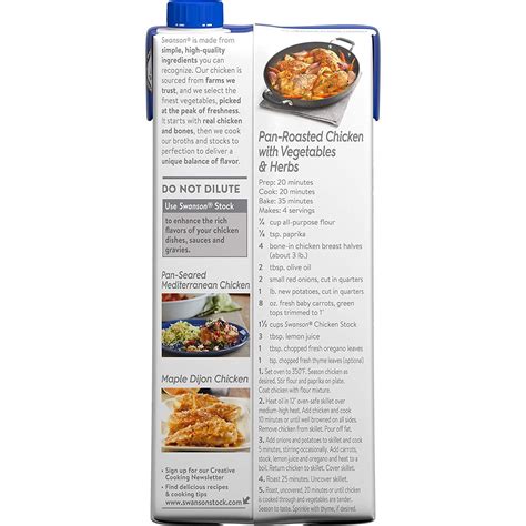 Swanson Chicken Stock, Cooking Stock, 32 Ounce Resealable Carton