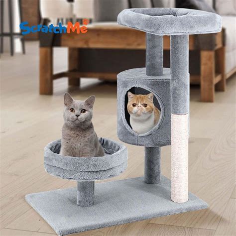 Foobrues Gray Cat Tree With Platform And Scratching Posts Lnn 23173575