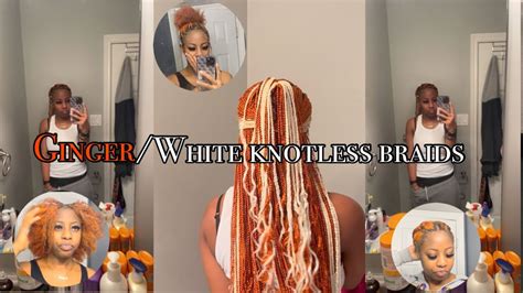 How To Do Peekaboo Knotless Braids Gingerblonde Must Watch Tutorial Youtube