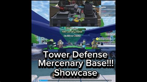 Roblox Tower Defense Simulator Mercenary Base Showcase Youtube