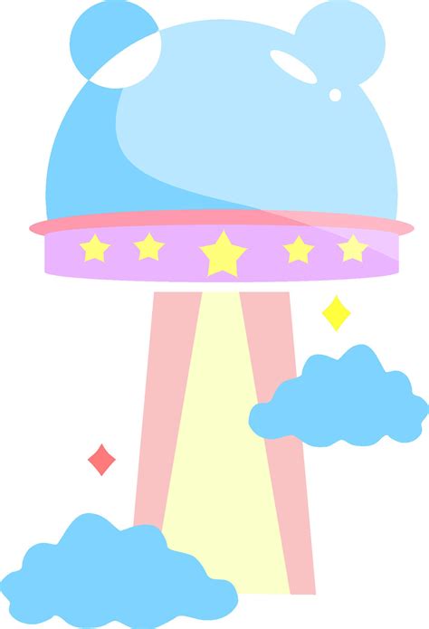 Pastel Cute Ufo 30717891 Vector Art at Vecteezy