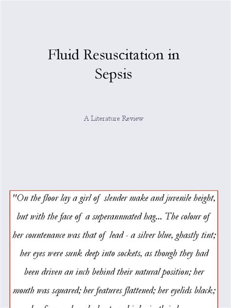 Fluid Resuscitation | Sepsis | Intensive Care Medicine