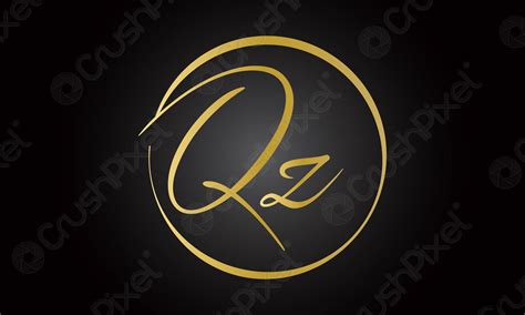 Initial Letter Qz Logo Design With Modern Business Typography Vector