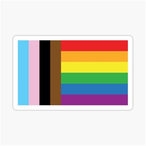 Gay Pride Blm Trans Gay Pride Flag Rainbow Stripe On Black Sticker For Sale By