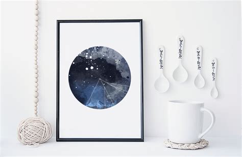 Galaxy Art Print Watercolor Nebula Wall Art Modern - Etsy Canada