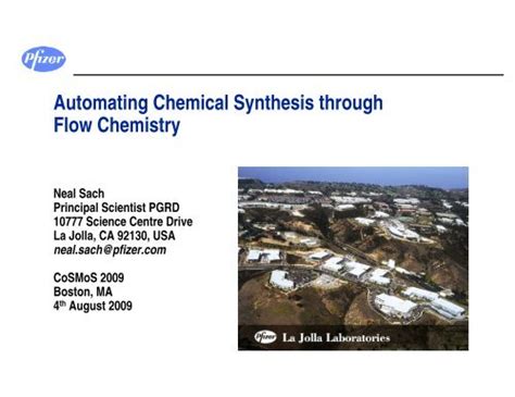 Automating Chemical Synthesis through Flow Chemistry - CoSMoS