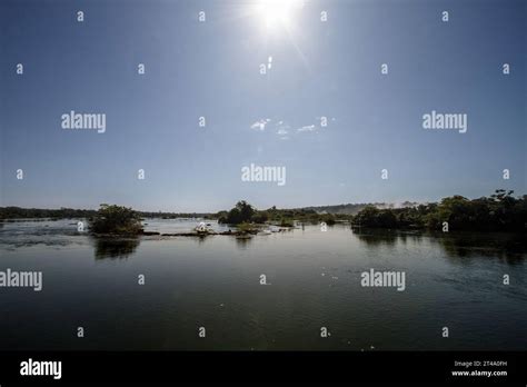 Calm Waters Of The Iguazu River Before Falling Into The Devil S Throat