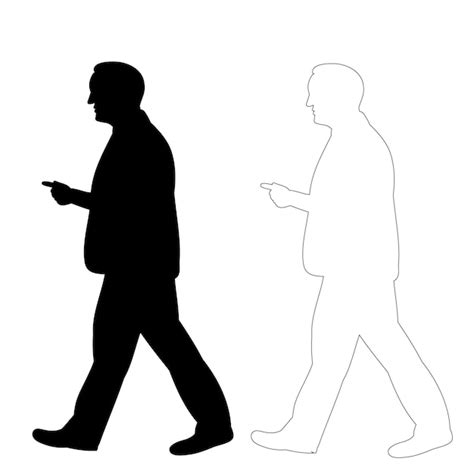 Businessman Walking Silhouette