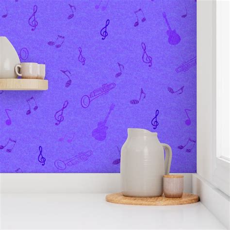 Purple, Neon, Electric, Bright, Music, Wallpaper | Spoonflower