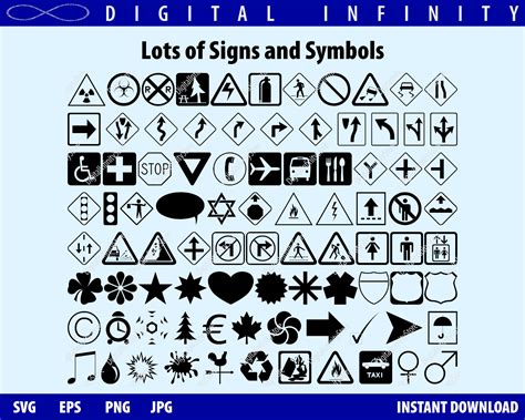 SYMBOLS Svg, SIGNS Svg, ICONS Svg, Bundle Svg, Files for Cricut - Etsy