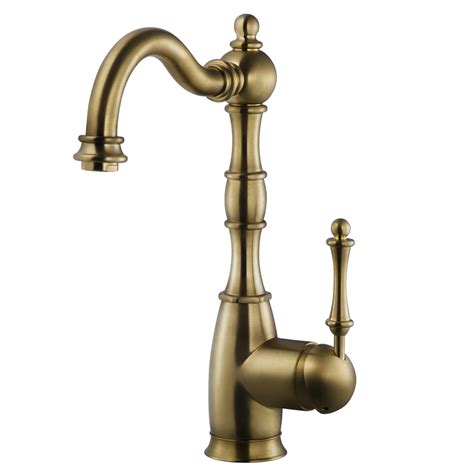 Houzer Regal Solid Brass Bar Faucet Antique Brass, REGBA-160-AB – The ...