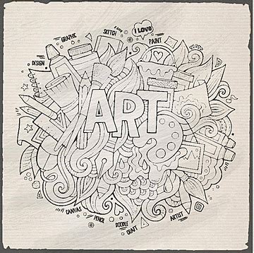 Art Hand Lettering And Doodles Elements Emblem Paint Tube Vector