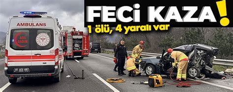 Feci kaza 1 ölü 4 yaralı var Bolu Haber Gazetesi