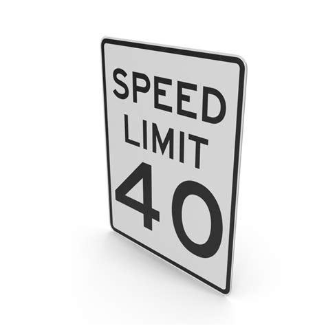 Speed Limit 40 Sign PNG Images & PSDs for Download | PixelSquid ...