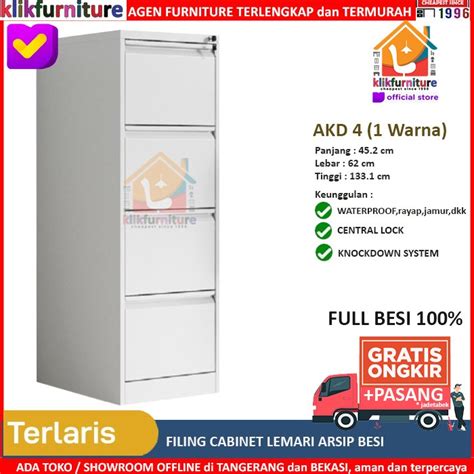 Jual Filling Cabinet Besi 4 Laci 4 Susun Akd4 Di Seller Velvet Store