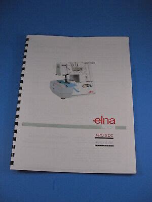 Elna Lock Pro Dc Pro De Instruction Manual Printed Ebay