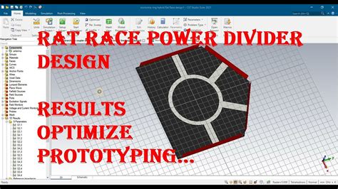 Microstrip Ring Hybrid Rat Race Power Divider Or Combiner Design In Cst