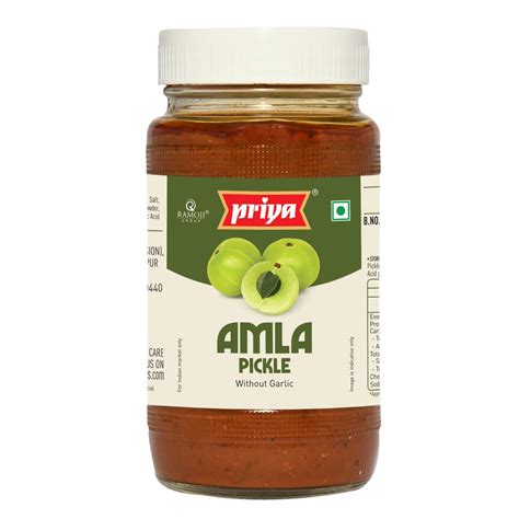 Priya Amla Pickle Without Garlic G Authentic Telugu Style Amla