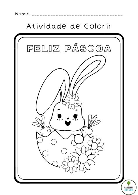 Desenhos Para Colorir Pascoa Educação Infantil - DESENHO PARA COLORIR DA PÁSCOA - Atividades para a Educação Infantil ...