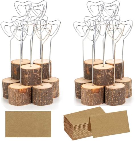 Amazon Toncoo Wood Place Card Holders Pcs Premium Rustic Table