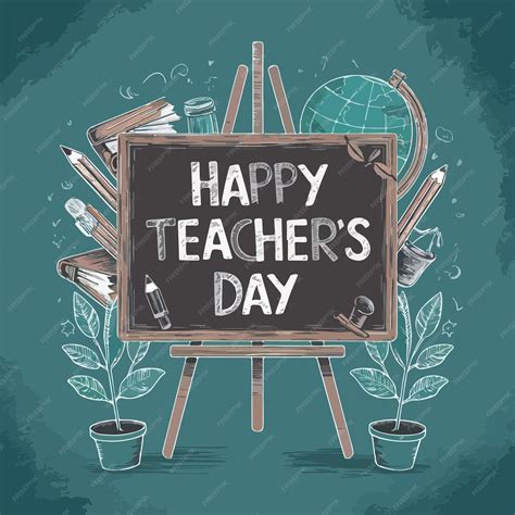 Feliz Dia Dos Professores Em Inglês - Feliz dia dos professores conceito de ilustração de design plano ...