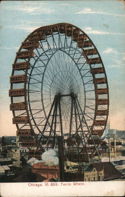 Ferris Wheel Chicago, IL Postcard