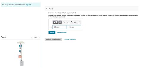 Solved The 40 Kg Block A Is Released From Rest Figure 1 Chegg