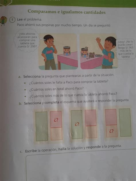 L FICHA 5 Resuelve problemas de cantidad Matemática 5 Comparamos e