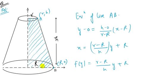 SOLVED Derive The Formula For The Volume Of A Right Circular Cone Of