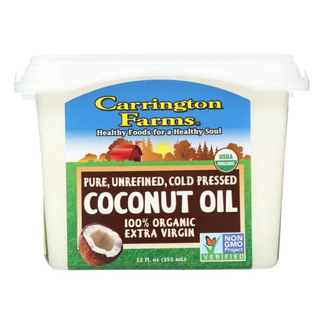 Pack Carrington Farms Organic Coconut Oil Fl Oz Walmart