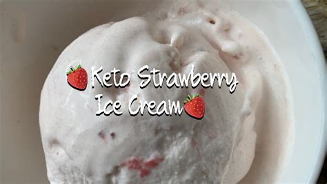 Strawberry Keto Ice Cream Using Cuisinart Ice Cream Machine Youtube