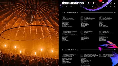 Awakenings Anuncia 9 Shows Para Ade 2022 Festival Season