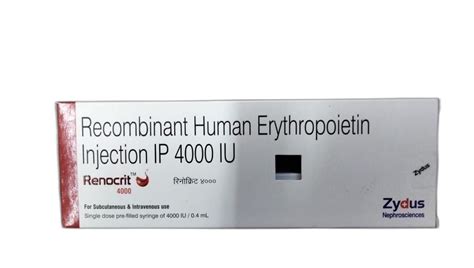 4000iu Renocrit Recombinant Human Erythropoietin Injection Zydus