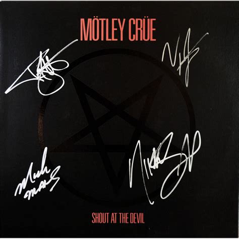 Motley Crue signed Shout At The Devil album