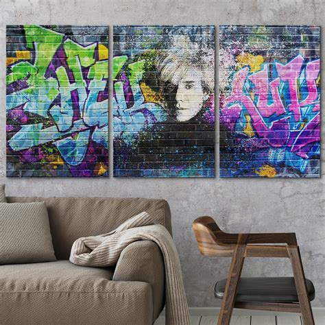 IDEA4WALL Pop Urban Street " Spray Paint Style Andy Warhol Graffiti ...