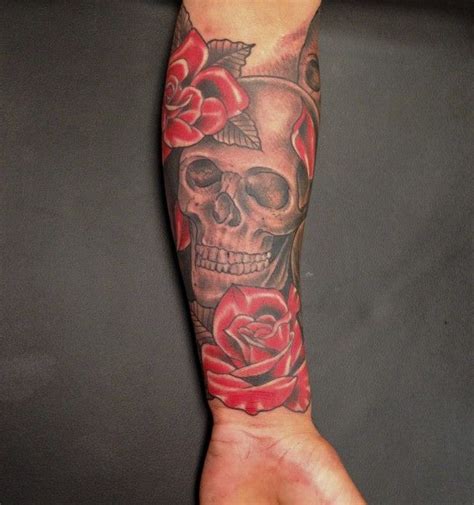 Skull And Roses Tattoo Skull Rose Tattoos Rose Hand Tattoo Rose