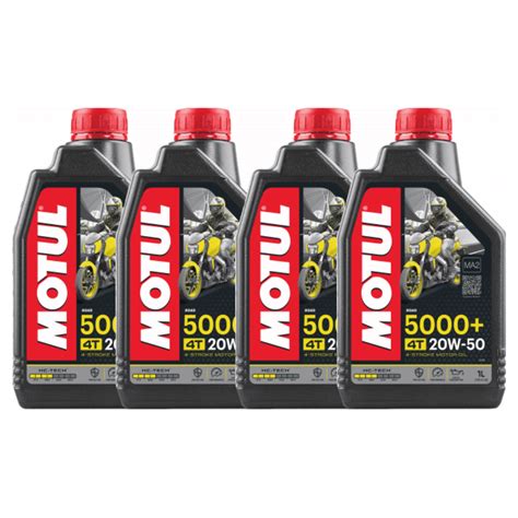 Kit Oleo Motul 5000 4T 20w50 Semissintetico 4 Litros Moto Auto