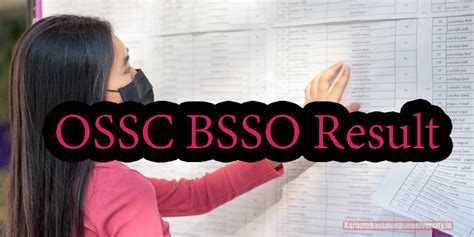 Ossc Bsso Result Today Pdf Merit List Cut Off Marks Ossc Gov In