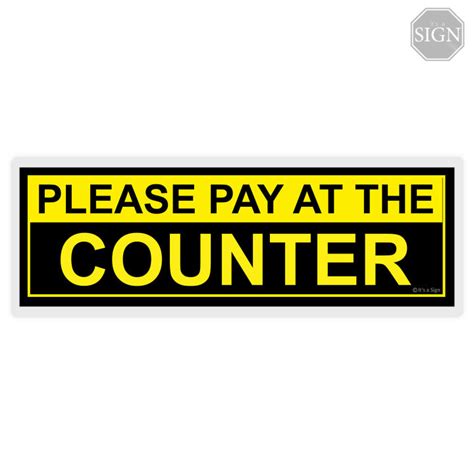 pay   counter laminated signage    inches lazada ph